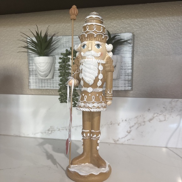 Peppermint Square Christmas Gingerbread Nutcracker - Picture 1 of 4